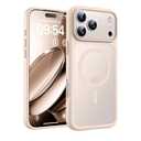 TOCOL for 17 ProMax Case, Full Camera Protection, Built-in Magnetic Ring, Compatible with Magsafe Charger, Translucent Matte Phone Case for 17 ProMax 6.9 inch (Desert)