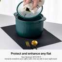 LEXMORE Placemats Set of 8 Vinyl/Plastic Woven Place Mats for Kitchen Table Indoor/Outdoor Washable Placemat Wipeable Dining Table Mats(Black)