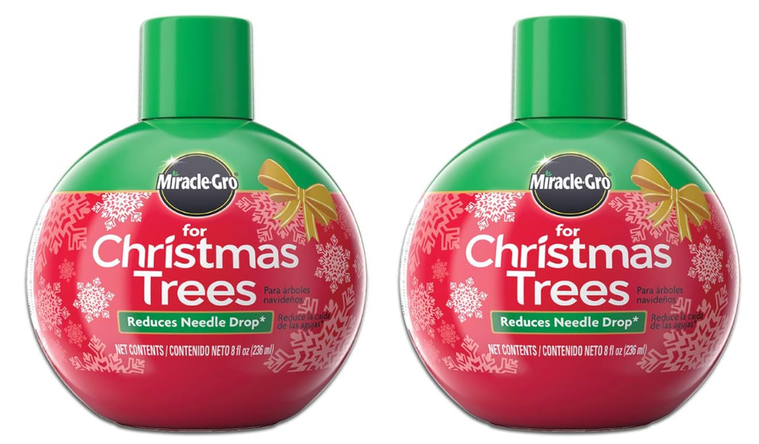 MiracleGro for Christmas Trees Plant Food, Hydrates Trees and Keeps Christmas Trees Green All Holiday Season, 2Pack