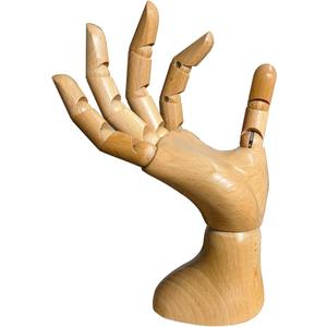 Mannequin,Mannequin Hand,Hand Model,Hand Mannequin for Nails,Drawing Mannequin Wooden Hand,Wooden Mannequin,Wood Hand,Hand Model for Drawing,  Male_right 7.9 in