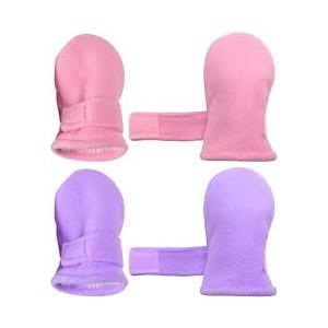 Waterproof Baby Mittens 2 Pairs (Pink/Purple) Size M