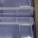 novelinks Transparent 4" x 6" Photo Cases and Clear Craft Keeper with Handle, 16 Inner Photo Organizers & Photo Storage Box, Plastic Photo Storage Containers (Color - 2Pack)