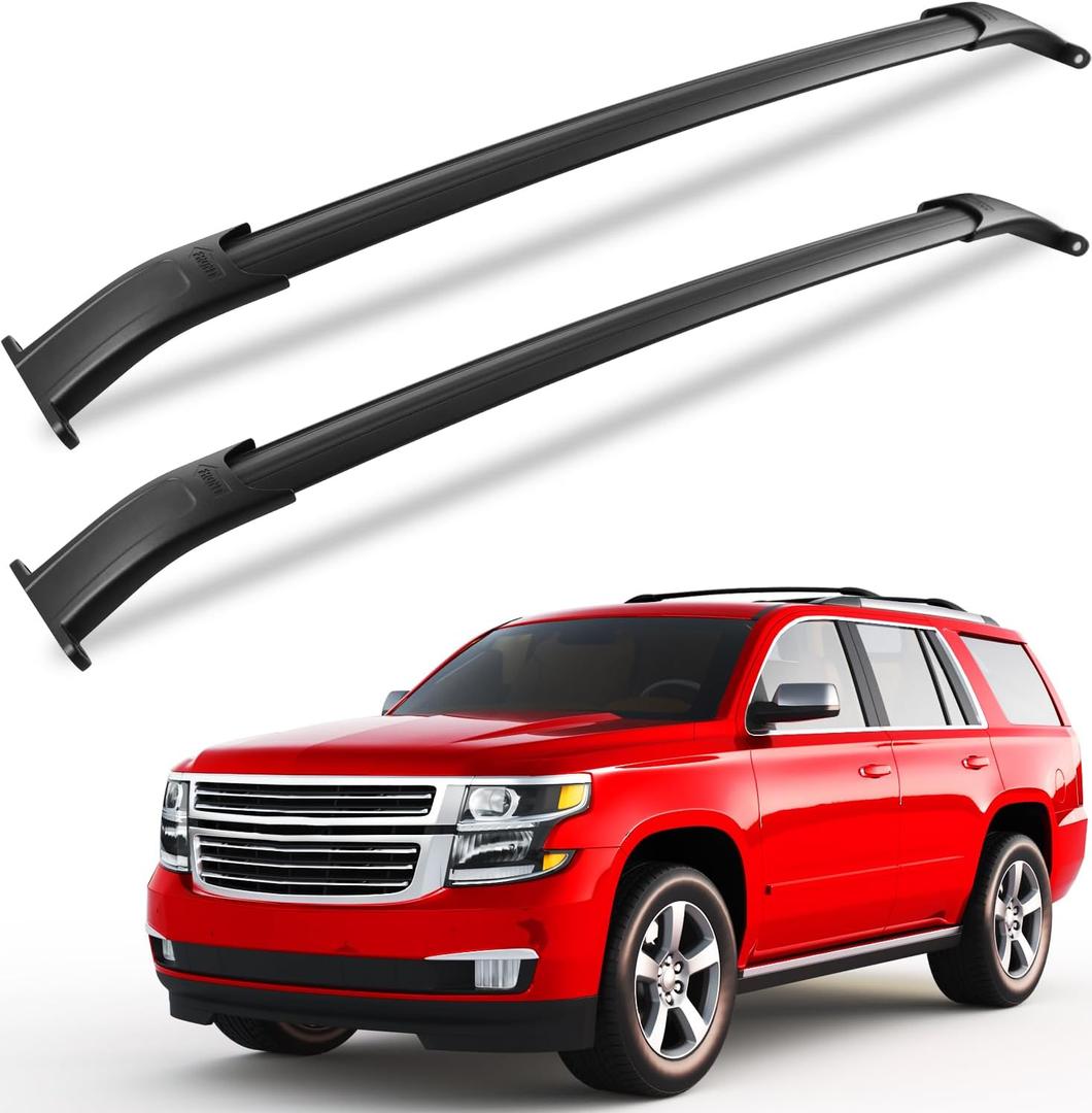 Fengyu Max Loading 220lb Heavy Duty Roof Rack Cross Bars for 2015-2020 Chevrolet Tahoe,Chevy Suburban, GMC Yukon XL, Cadillac Escalade ESV Aluminum Roof Rails Crossbars Cargo Bars Rooftop