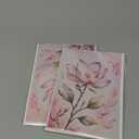 DORADUBO Blank Inside Card with Envelope for All Occasion, 5x7 Inch Watercolor Magnolia Blank Greeting Card – Birthday, Thank You, Sympathy - Single Card Pack of 2