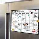 Fridge Calendar Magnetic Dry Erase Whiteboard Calendar for Refrigerator Planners 16.9 Inches X 11.8 Inches