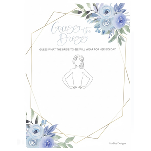 Blue Floral Bridal Shower Games for 15 Guests, Fun & Classy Wedding Engagement Party
