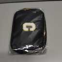 Graduation Gifts for Him - Crossbody Bag for Men, Sling Bag / Waist Pack for Travel & Sports, Initial White L, Black