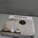 Mosewa Wall Clock Battery Operated 10 Inch Black Silent Non Ticking Simple Minimalist Style Rose Gold Numbers Decorative for Living Room Kitchen Home Office Bathroom