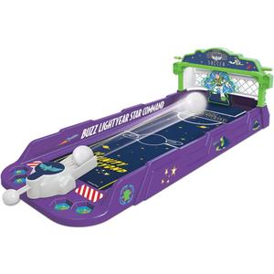 Disney Pixar Toy Story Wooden Tabletop Air Hockey Game, 2-Player, Ages 4+ | Built-In Airflow Creates Real Arcade-Style Play, Includes 2 Pushers, Puck and Score Counters, Requires 3 AA Batteries