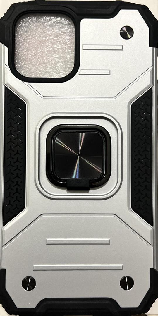 AEDILYS iPhone 12 Pro Max 6.7" Silver Black TPU Heavy Duty