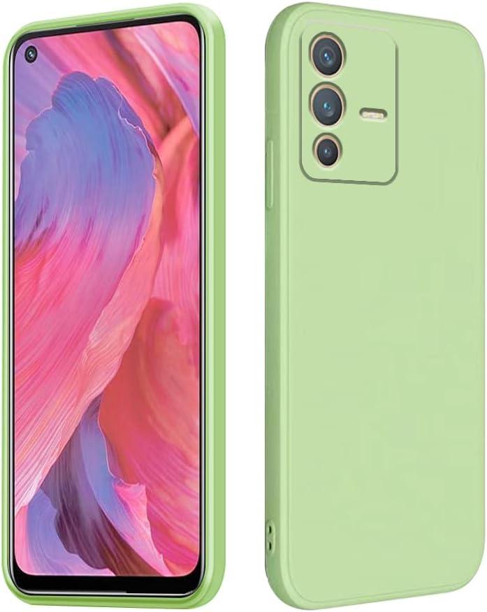 Compatible with Vivo V23 5G Case Silicone Liquid Dark Green, Soft Smooth Touch for Vivo V23 5G Phone Case Silicone Shockproof Thin Cover (Green)