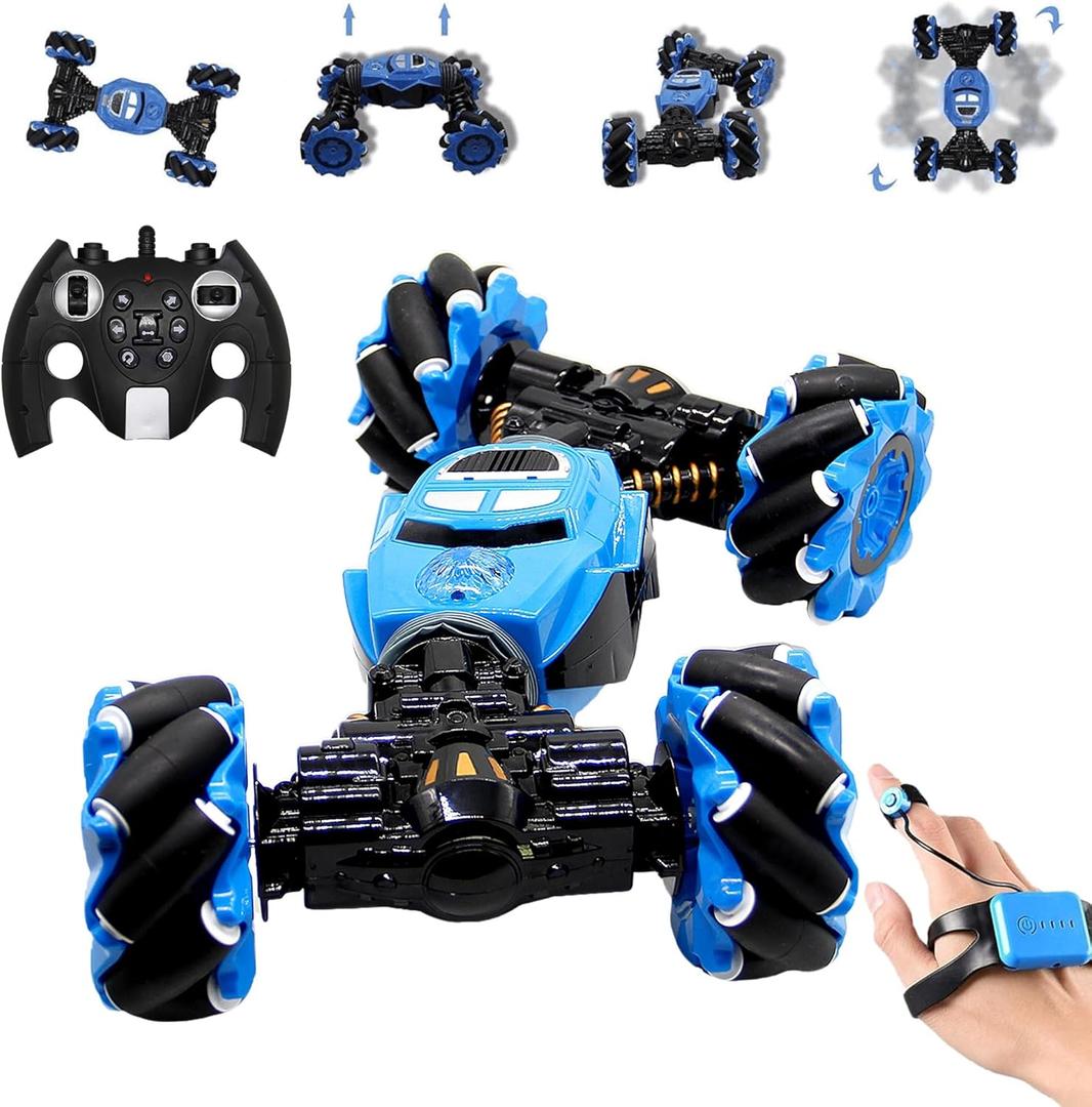 Lulu Home Remote Control Car Toys for Kids Ages 6-12, 4WD Hand Gesture Sensing RC Crawler, 360 Stunt Twisting Climbing Vehicle Boy Toy Car with Four-Wheel Drive, Birthday for Boys Girls