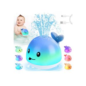 Gigilli Bath Toys for Kids Ages 1-3, Baby Bath Toys 6-12-18 Months, Pool Water Toys for Toddlers, Babies 1 2 3 Year Boy Girl Gifts, Light Up Whale Bath Toy Sprinkler, 1st Birthday Bathtub Fountain Toy