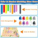Magnetic Color & Number Maze, Montessori Counting Matching Toys, Wooden Magnet Maze Board Game, Montessori Fine Motor Skills Toys for 3 4 5 Years Old Preschool Learning Activities