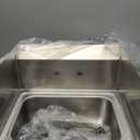 WILPREP Commercial Hand Sink, NSF Stainless Steel Sink Commercial Utility Sink with Gooseneck Faucet and Strainer, 17x15 Inch Wall Mount Kitchen Sink for Restaurant Bar RV Bathroom Laundry Room