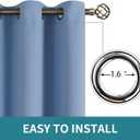 BGment Fashion Sliding Door Curtain 100 X 96 Inches, Wide Thermal Blackout Curtains Room Darkening Room Divider Window Curtain, 1 Panel, Spa Blue, 96 Length X Wide 100