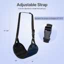 Airplane Foot Hammock, Portable Airplane Footrest to Relax Feet, Adjustable Foot Hanger for Long Trip Home Office, Travel Essentials, Navy