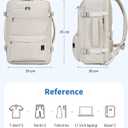 WANDF Travel Backpack For Spirit Airlines Personal Item Bag 18x14x8 with Wet Pocket, 17 Inch Laptop Backpack for Men WomenWhite