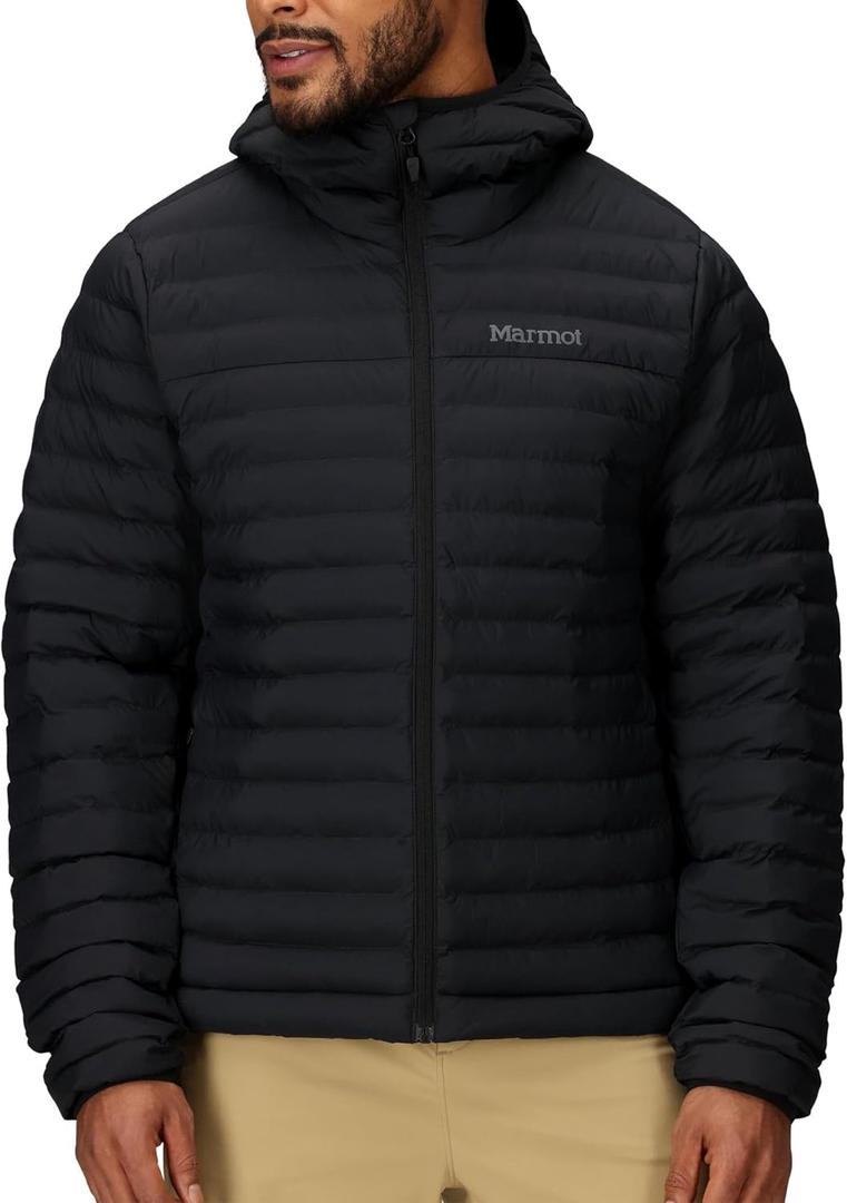 MARMOT Men's Echo Featherless Hoody - Hooded Lightweight Down-Alternative Jacket, Black, Small