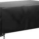 VEVOR Patio Furniture Cover, 420D Heavy Duty Waterproof Outdoor Dining Table and Chairs Cover, Large Rectangular Patio Table Covers with Air Vent for All Weather, 74L x 47W x 28H inch, Black