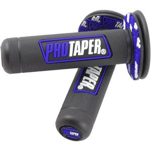 7/8" Motorcross Handle Grips Dirt Bike 22mm 24mm Truster Grips Motorcycle Ergonomic Bar End Non Slip Grip Gel Gep Scooter Cruiser Racing Mountain (Pro taper, Black Blue)