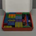 Gemmicc 100 PCS Magnetic Tiles with 2 Cars, STEM Approved Educational Magnet BuildingToys, Magnet Puzzles Stacking Blocks for Boys Girls