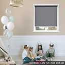 Blackout Roller Shades Blinds Cordless for Windows Pull Down Room Darkening Door Blinds with Thermal Insulated Easy to Install for Living Room,Bedroom,Home,Office Bathroom Grey 23" W x 72" H
