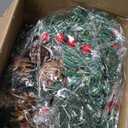 Jexine 12 Pieces Mini Christmas Wreaths for Kitchen Cabinet Small Christmas Candle Rings Wreaths Pillars Candle Rings Table Centerpieces Hanging Garlands for Front Door Window Decor (No Red Ribbon)