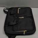 3 Ring Zipper Binder, 2 Inch Ring Binder Organizer Bag with Shoulder Strap Fits 13 Inch Laptop and 500 Sheets, Black (Empty Bag Only)