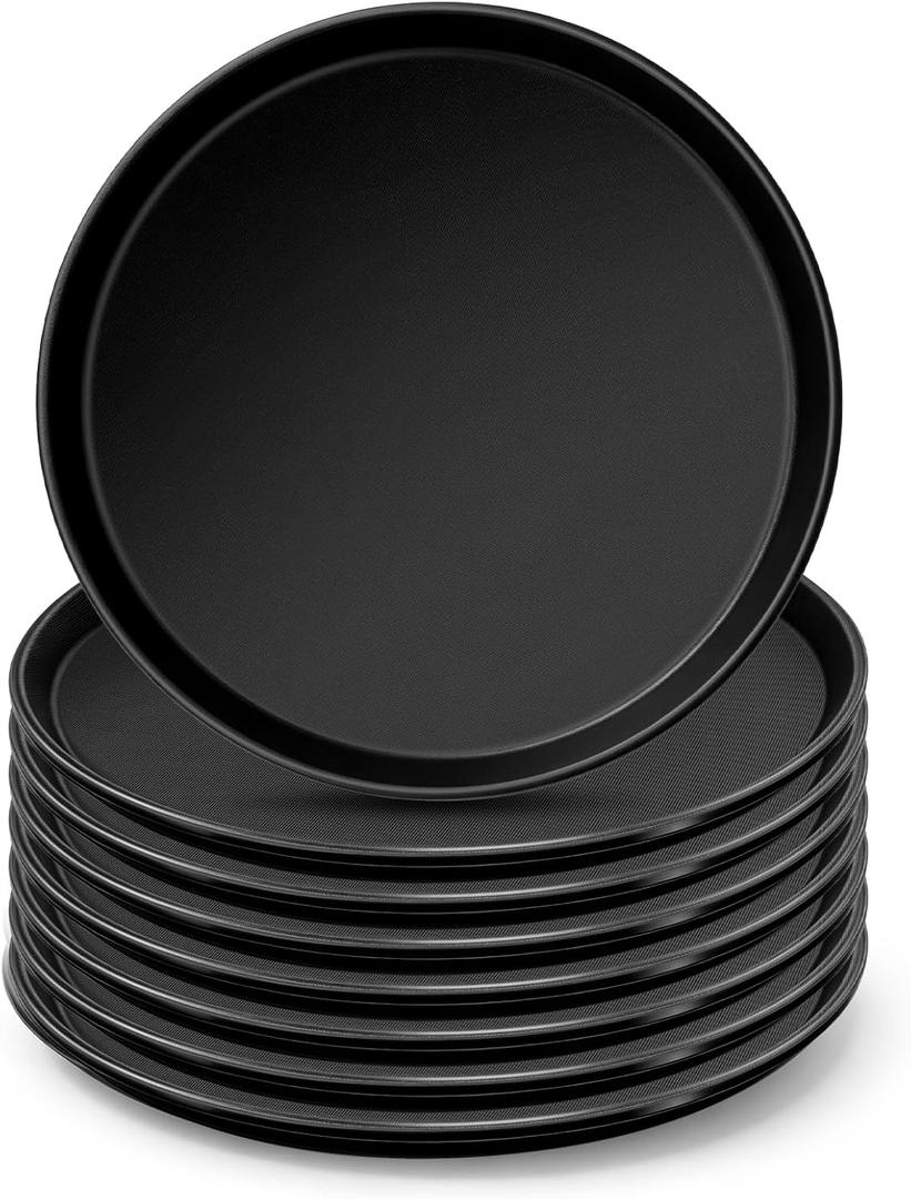 8 Pcs 16'' Restaurant Serving Trays with Non Slip Rubber Lined