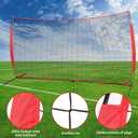 7x7ft /10x16ft /10x20ft Portable Sport Net with Handbag and 12 Ground Nails. Stable Backstop Net for Softball, Lacrosse, Soccer, Baseball. Ball Stop Equipment for Backyard Garden TrainingOnly Block