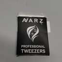 NARZ 4Pcs Professional Tweezers for Women Facial Hair Stainless Steel Precision Tweezers for Ingrown Hair Eyebrow Tweezer for Men & Women (Black Set)
