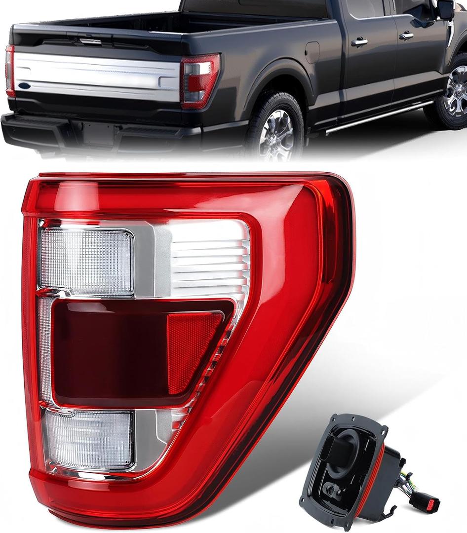 LED Tail Lights For 2021-2023 Ford F150 Right Passenger Side Chrome