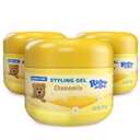 Ricitos de Oro Chamomile Hair Gel -Preserves Natural Color, Non-Greasy, Alcohol Free, Hypoallergenic, Tear-Free, Gentle Daily Use - Baby, Kids Hair Gel, Toddler - 4.05 Oz, 3-Pack