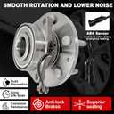 Pair 515160 4WD Front Wheel Bearing Hub Assembly Compatible with Cadillac Escalade ESV XTS, for Chevy Silverado 1500 Suburban Tahoe 2015-2020, for GMC Sierra 1500 14-18 Yukon/Yukon XL, 6 Lugs w/ABS