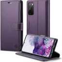 FLIPALM for Samsung Galaxy S20 6.2"(Non S20+/S20 Utra) Wallet Case with RFID Blocking Credit Card Holder, PU Leather Flip Kickstand Shockproof Cover Women Men for Samsung S20 Phone case (Purple)