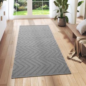 Runner Rug for Washable Non Slip Kitchen Hallway Rugs,2x5ft,Grey