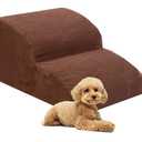 Dog Stairs for Small Dogs, High Density Foam Dog Ramp, Extra Wide Non-Slip Pet Steps for High Beds Or Couch, Soft Foam Doggie Ladder for Dogs Injured, Older Pets, Small Cats