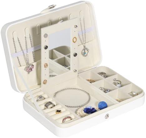 Xilitata Travel Jewelry Box, Small Jewelry Box for Women Storage, Jewelry organizers and storage,Portable Jewelry Case for Necklace Earring Rings Bracelets