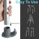 Dotday 4 Pack Walker Skis Glides for Folding Walkers, Essentials Universal Walker Accessories for Seniors, Mobility Aid Accessory for Seniors (Gray)