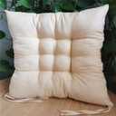 Square Chair Seat Pad 15x15 Inches Home Decor, Seat Cushion with Rope, Super Soft Thick Chair Cushions for Dining Room, Comfortable Plush Floor Cushions for Patio Sofa Chairs Cover (Brown 02)