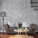 2 x Timeet Grey Brick Peel and Stick Wallpaper Brick Contact Paper 17.7" x 78.7" Removable Wallpaper Self-Adhesive 3D Brick Wallpaper Grey Brick Wallpaper for Room Decoration Vinyl Film Roll (Gray 2)