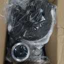 GANIZA Food Processors, Electric Food Chopper with Meat Grinder & Vegetable Chopper - 2 Bowls (8 Cup+8 Cup) with Powerful 450W Copper Motor - Includes 2 Sets of Bi-Level Blades for Fruits/Meat/Nuts (Black)