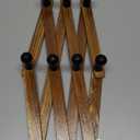 Homode Vintage Wood Expandable Peg Rack- Multi-Purpose Accordion Wall Hangers with 13 Hooks for Hats, Coat, Mugs, Scarf, Jewelry Storage (Dark Brown)