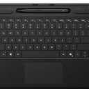 Microsoft Surface Pro Keyboard with Pen Storage, Compatible with Copilot+ (11th Edition), Surface 9 and 8, Alcantara Material, Black