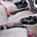 Car Seat Gap Filler Set of 2, Soft Foam Multifunctional Seat Side Gap Filler with Organizer & Hook Function, 3in1 Gap Stopper Universal Fit Car SUV Truck Fill The Gap Between Seat & Console (Black)