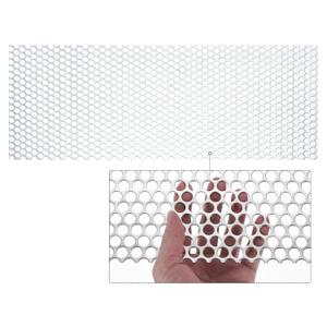 PATIKIL 39.4" x 15.7" 304 Stainless Steel Perforated Sheet, 0.39" Hole 19GA Expanded Metal Mesh Plate Screen Decorative Meshes for Ventilation Grill Smoking