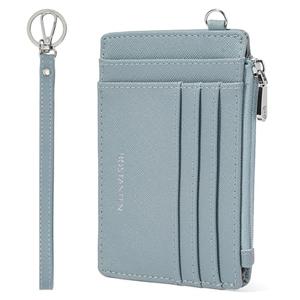 BOSTANTEN Small Wallet For Women RFID Leather Credit Card Holder Slim Wristlet Keychain Wallet With Zipper Pocket