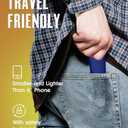 Body Trimmer for Men - Groin & Ball Shaver with Charging Dock - Constant Power No-Pull Electric Pubic Hair Clipper - 5-in-1 Guard Waterproof Body Groomer with LED Light, for Groin, Armpit & Body (Dark Blue)