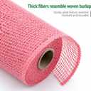 Chuangdi 3 Rolls Poly Burlap Deco Mesh 10 Inch Pink Yellow Purple Deco Poly Decorative Mesh Ribbon Wrapping Ribbon Rolls for Home Door Wreath Decoration DIY Crafts Making